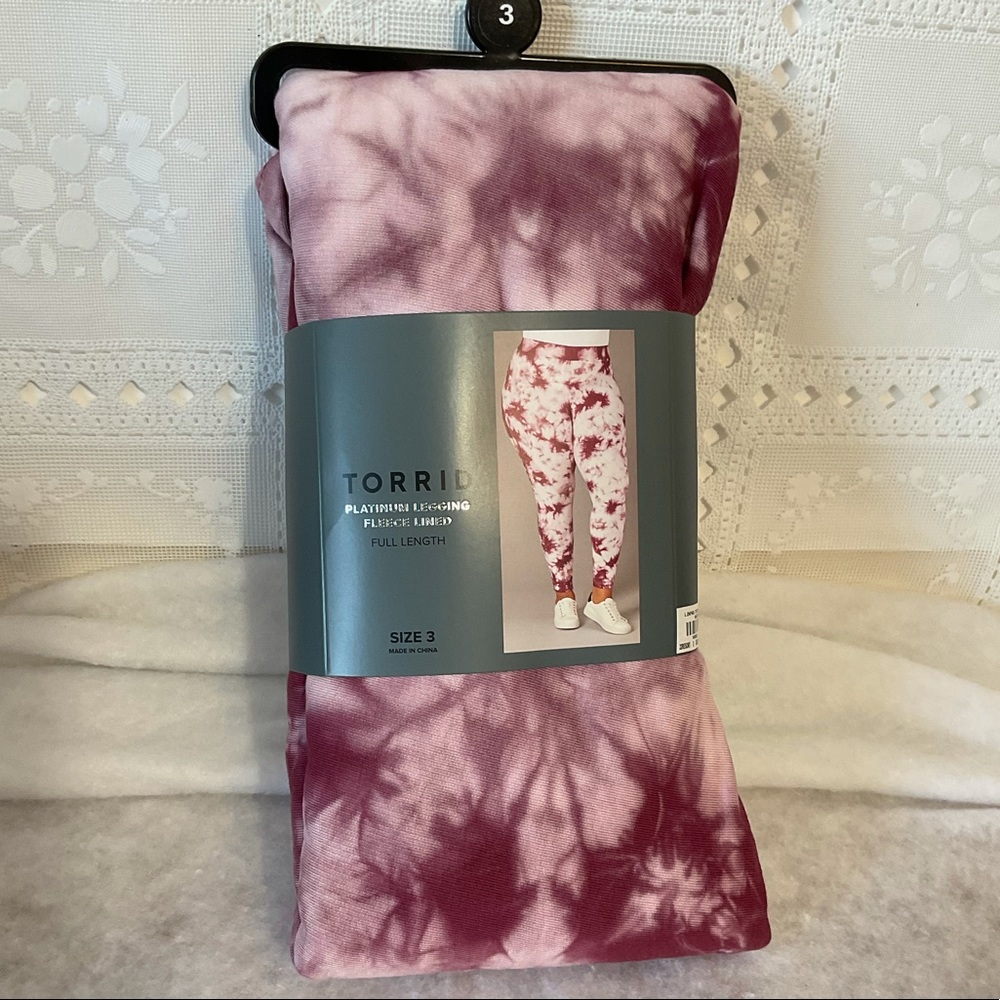 Torrid tie dye fleece lined legging pants 3x